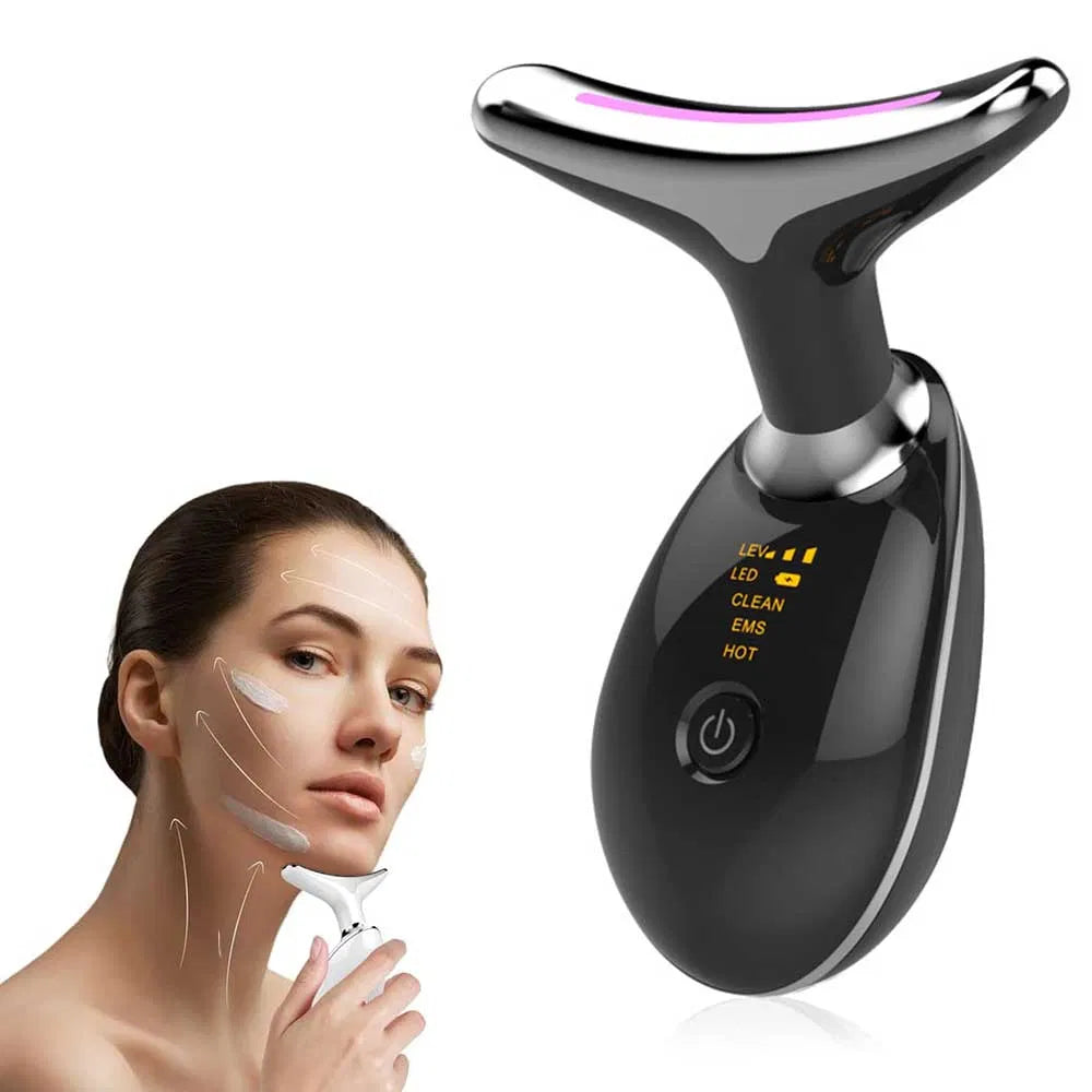 Massage du visage de cou outil de sculptation du visage 3 modes de couleur et vibration pour masseur faciale Fo