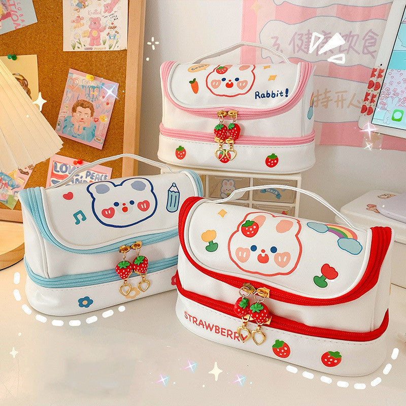 Sac à crayon multicouche pour filles avec une grande apparence et une grande capacité
