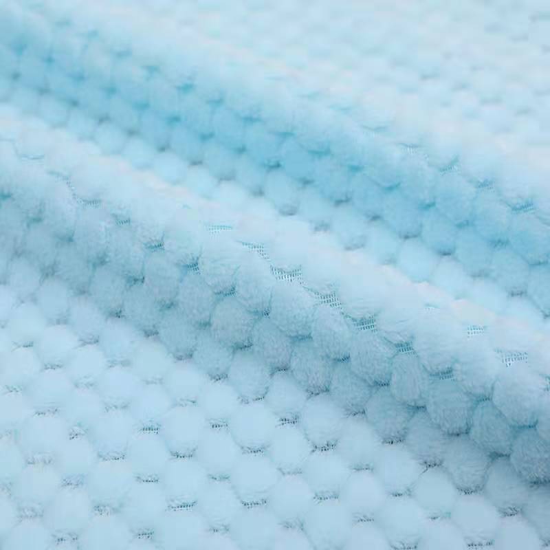Couverture de couleur pure Mesh Ananas Grille Coral polaire