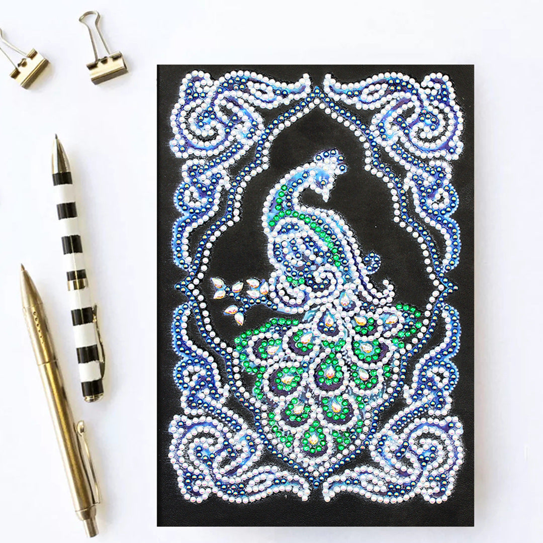 Peacock Beauty Journal Note Book Diamant Peinture