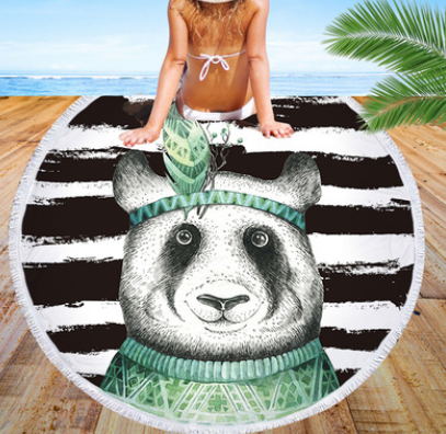 Serviette ronde de plage
