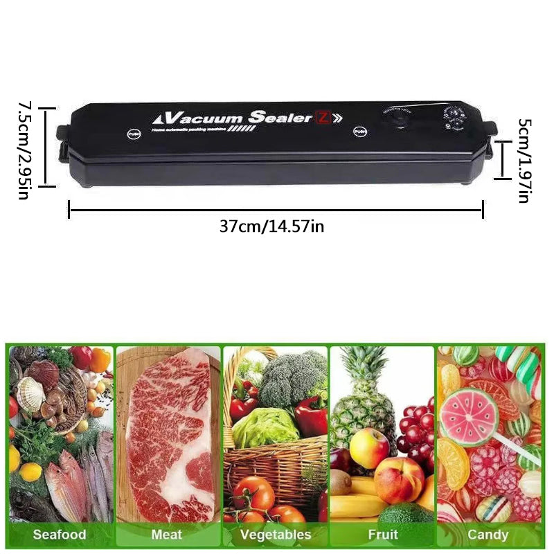 Aspirateur Food Sealer Automatic Sealer Machine de pack sec à sec avec 60 sacs UK