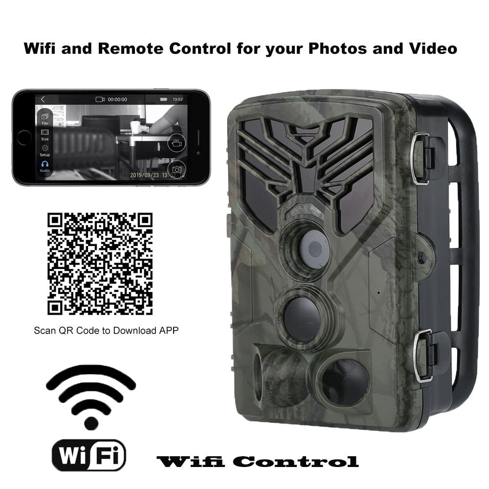 Caméra de suivi de terrain Live Wifi APP Caméra de chasse Bluetooth Wi-Fi830 20MP 1080P