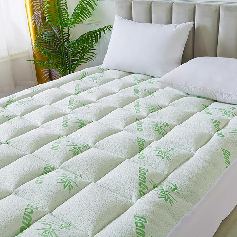 Solution de sommeil Topper matelas ultra doux taille Reine - Rayon dérivé de l'oreiller en bambou