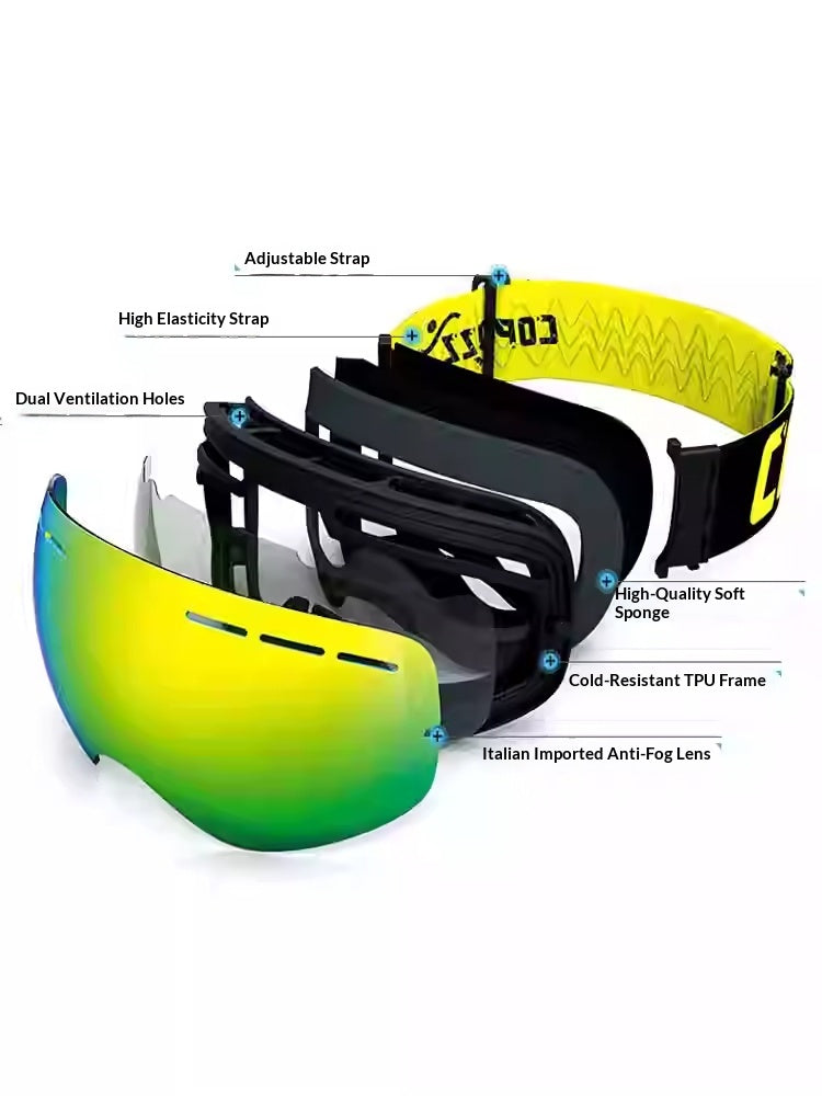 Lunettes de ski double couche Myopia Sphérique anti-fog