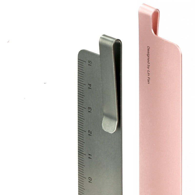 Rétro créativité Aluminium métal RUMA règle de signet