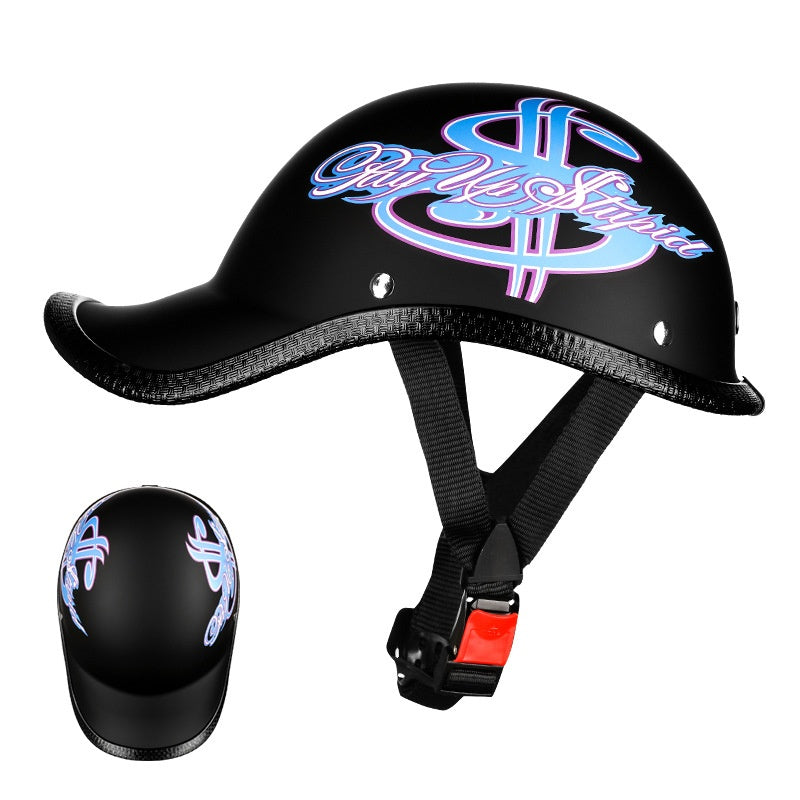 Batterie électrique Casque de moto Protection de sécurité rétro Half Casque
