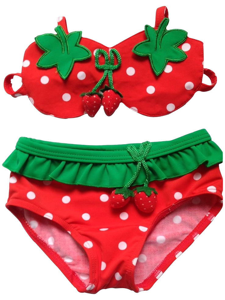 Maillot de bain pour enfants fraises