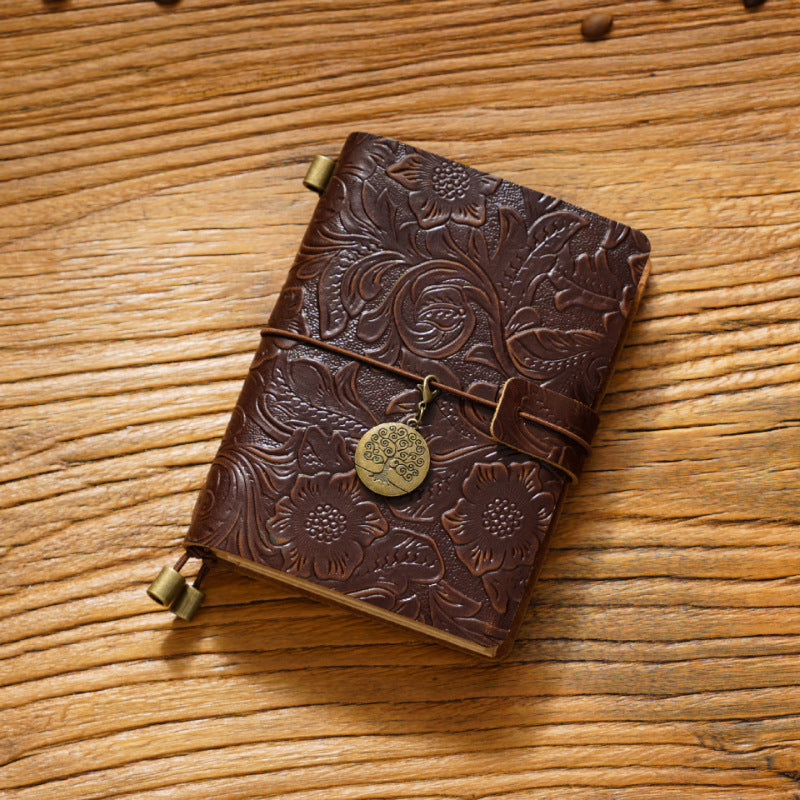 Creative Vintage Gravure Cowhide Voyage Notepad
