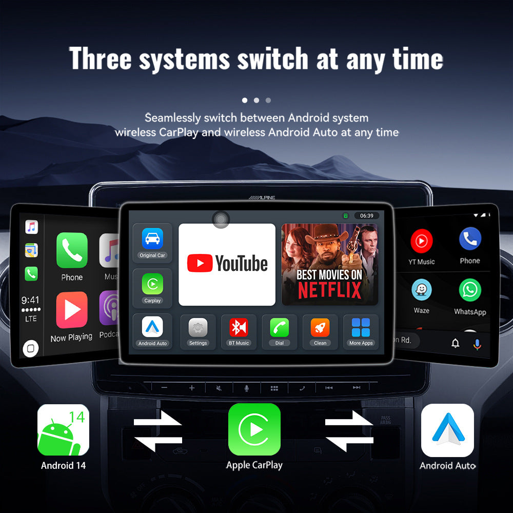 Miroir de navigation Smart Car sans fil CarPlay Box pour Android