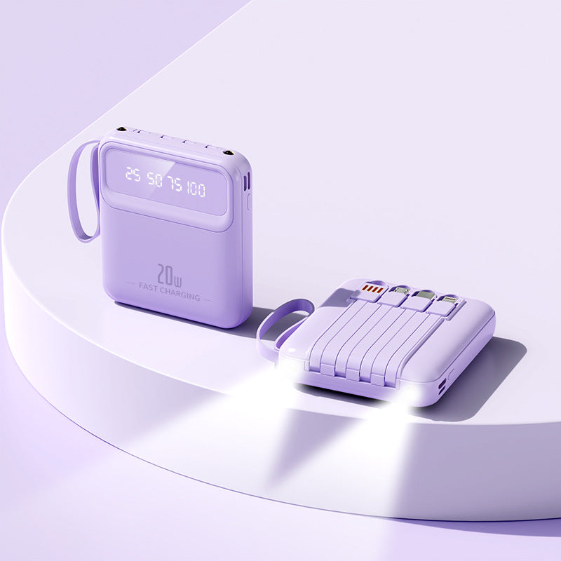Mini avec câble Power Bank 20000 MA Portable