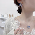 Bijoux de haute qualité Suit Micro Inlaid Zircon Tournesol oreille collier de cou d'un ensemble d'élégant J