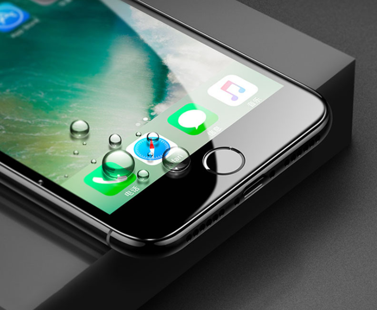 PhoneX 8 7 6s Plus Film de protection en verre trempé en fibre de carbone 3D tout compris