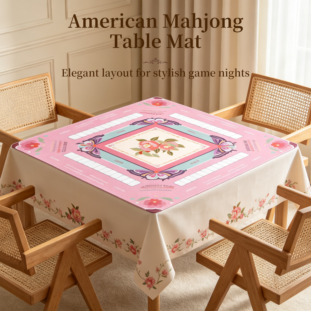 Mat de table américain de Mahjong 31,1 X 31,1 pouce