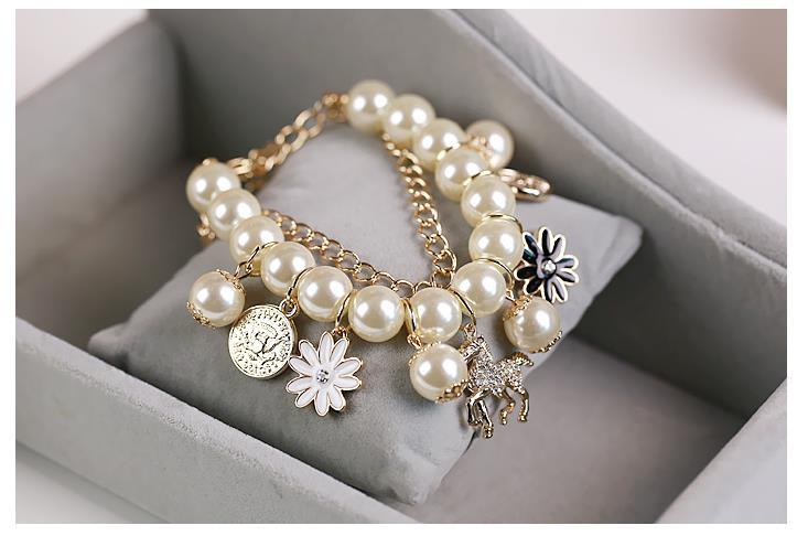 Bracelet de fleurs de perles
