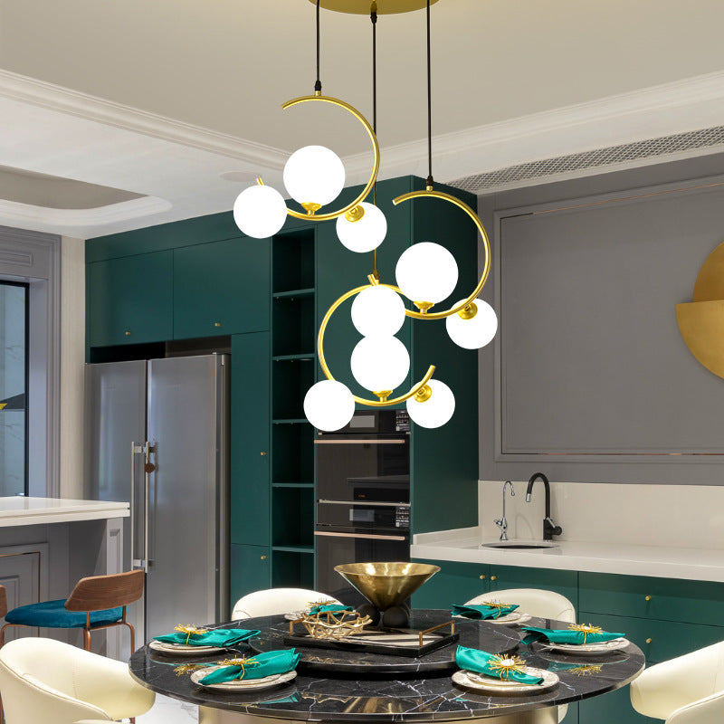 Pendentif en verre Globe léger élégant et créatif Chandelier pour les bars et les magasins
