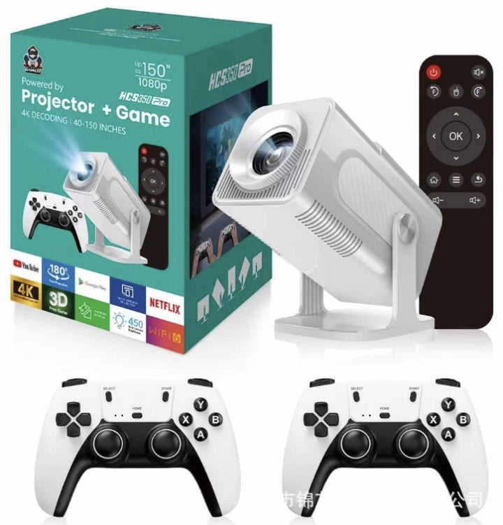 HCS350PRO Game Projection Machine 1080p 2-in-1 HD Video 4K Projector