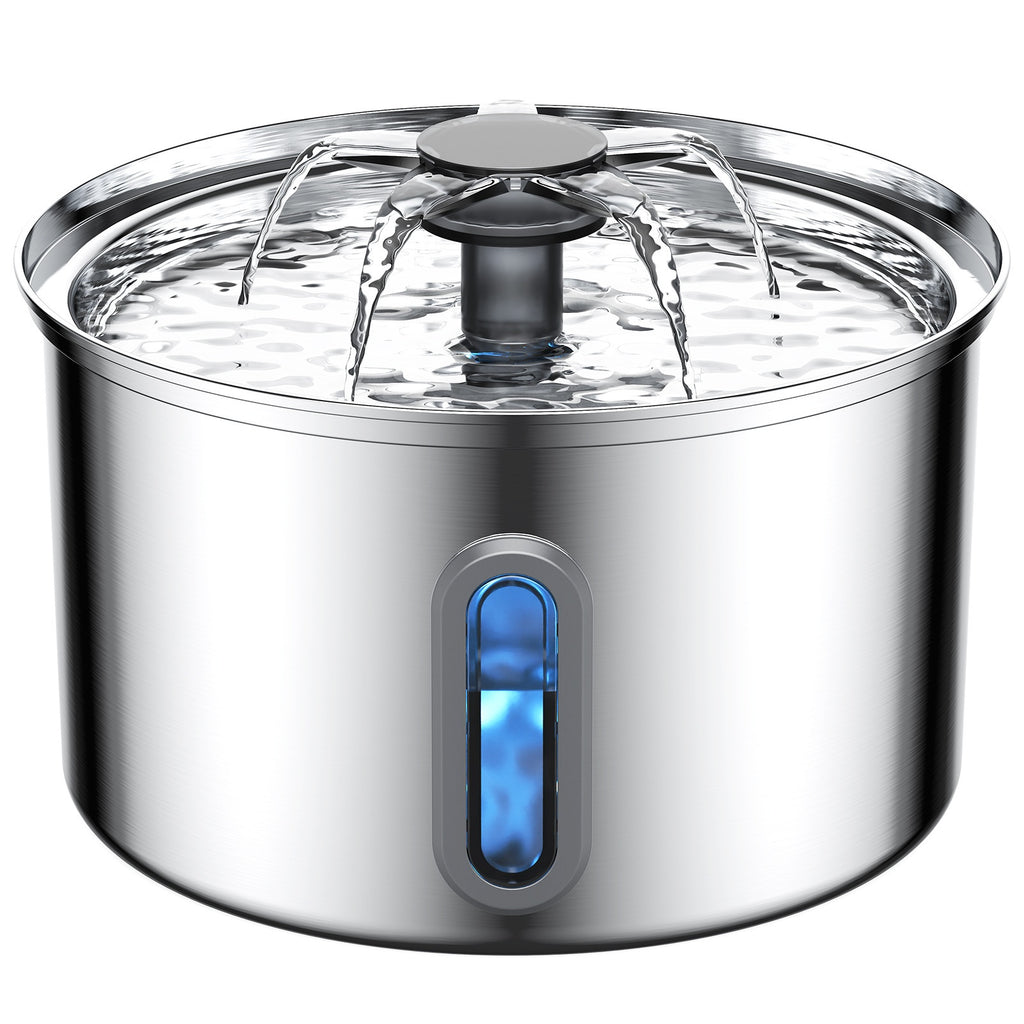 Animal Fontaine d'eau 304 Acier inoxydable Distributeur d'eau de chat