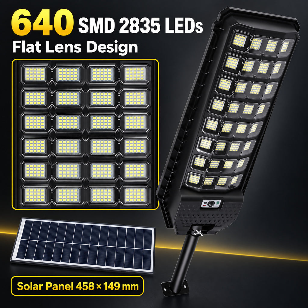 Solar Powered Motion Sensor Outdoor Light W7207 8 Noir pour Garden Yard Street Wall LED