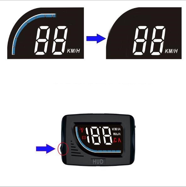A101 affichage tête haut HUD vitesse vitesse eau température petit kilométrage OBD universel voiture dis