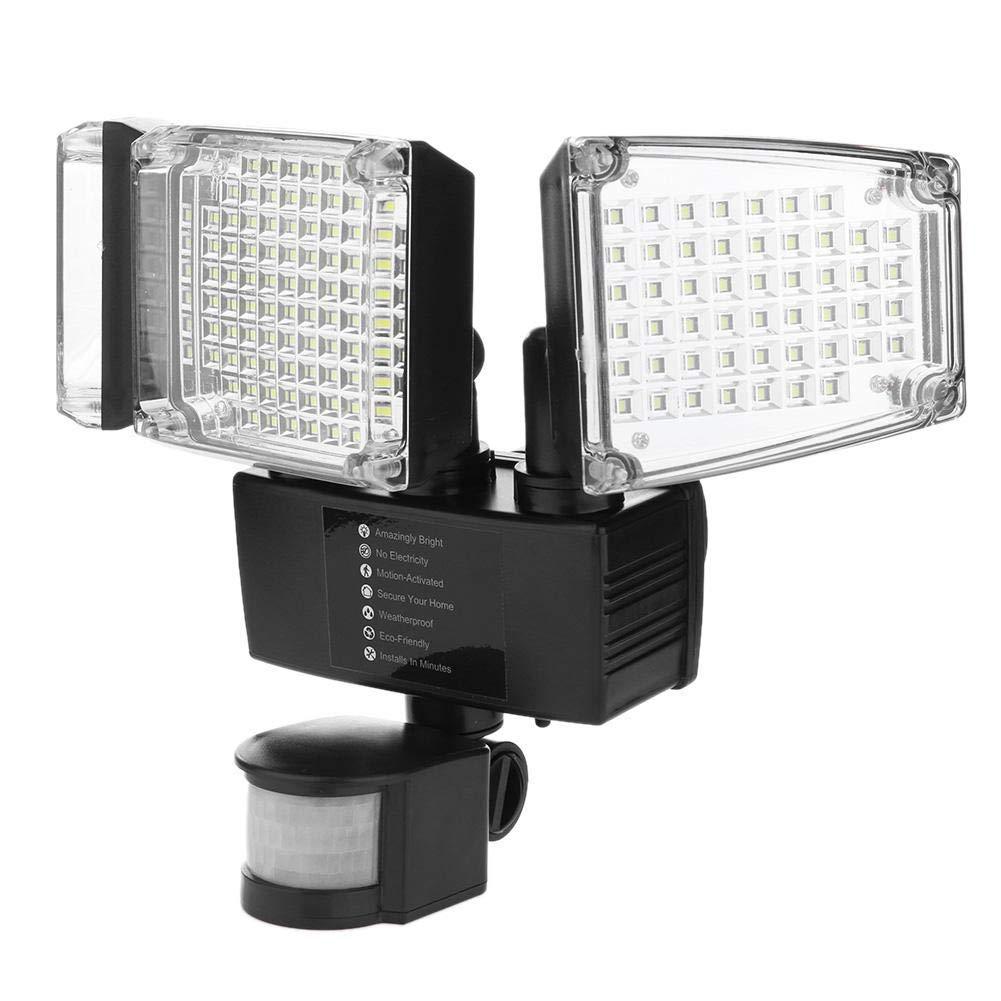 Lumière solaire de jardin 188LED trois lumières de tête