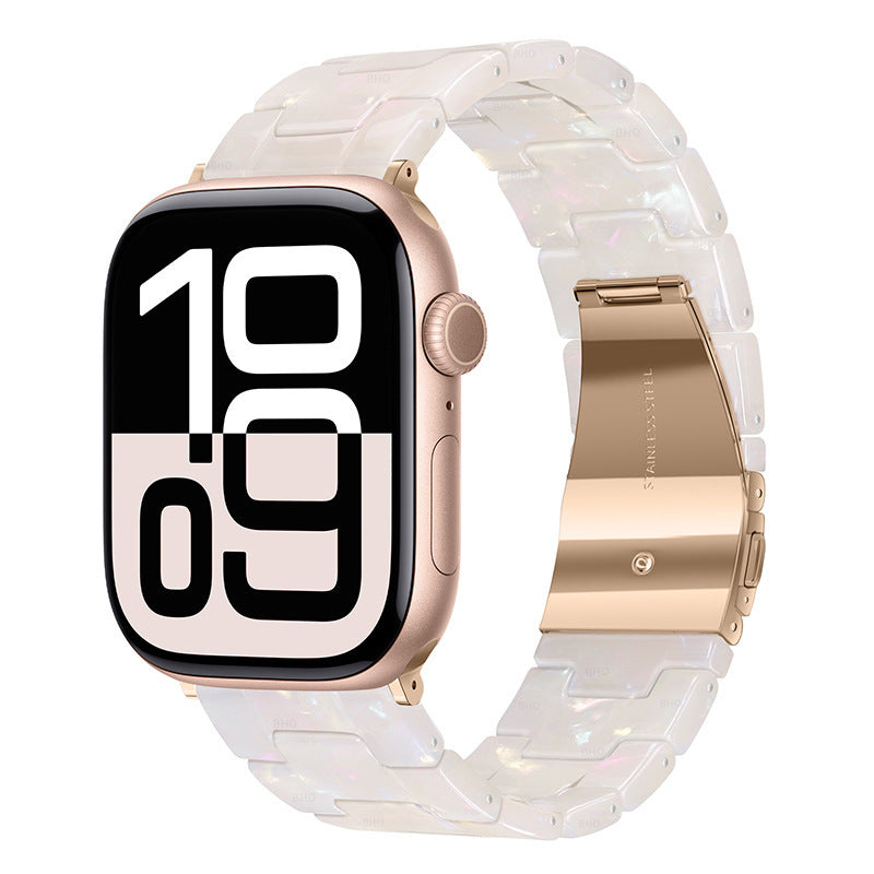 Bracelet de montre à trois maillons en résine compatible avec la montre