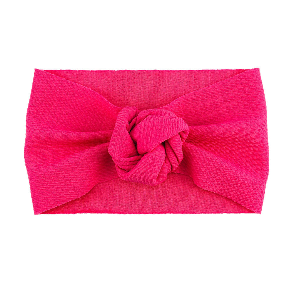 Bébé Twill Bubble Rose fleur bandeau Instagram style enfants accessoires de cheveux