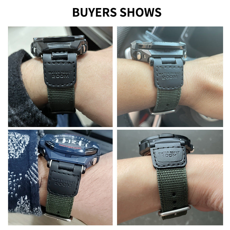 Bracelet de montre en nylon Notch imperméable avec feuille de fer