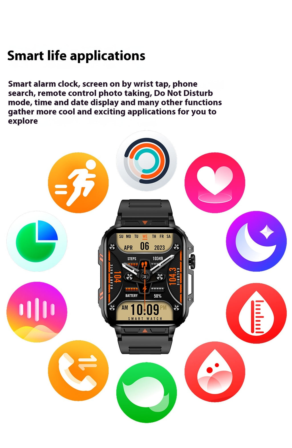 Smart Wireless Call Sport Step Computing Watch