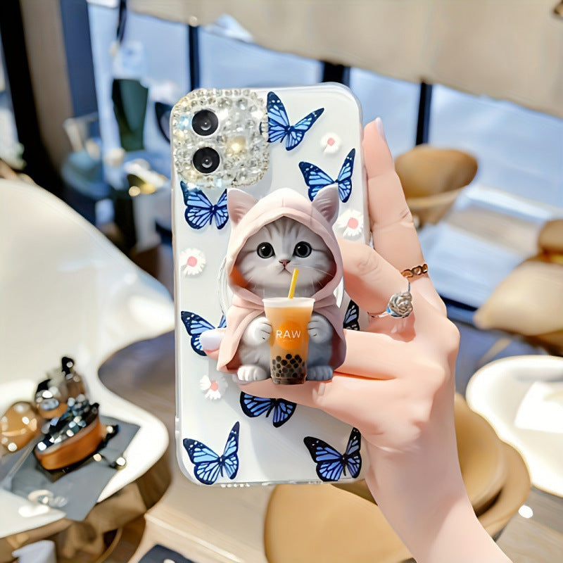 Cartoon créatif Acrylique support de téléphone plat de dessin animé