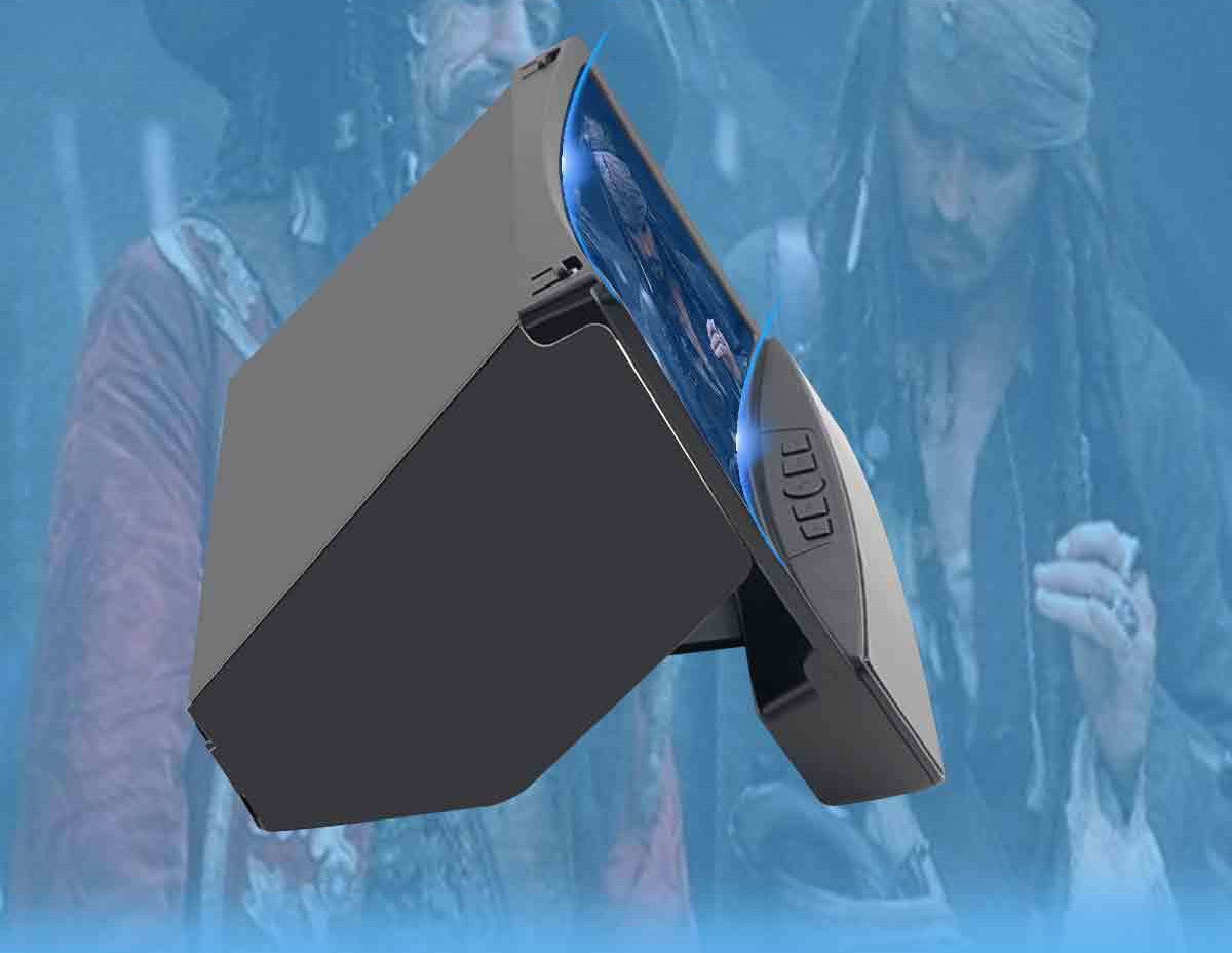 Amplificateur d'écran mobile de 10 pouces avec deux haut-parleurs Bluetooth