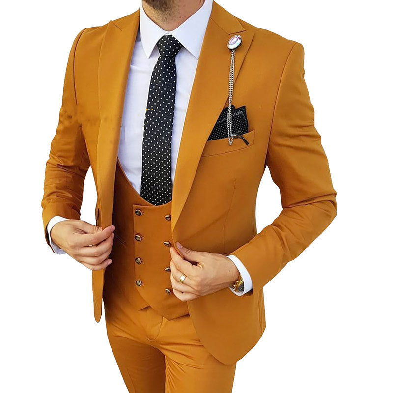 Fashion homme trois pièces costume appearing mince