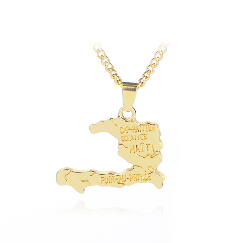 Collier de carte Haïti
