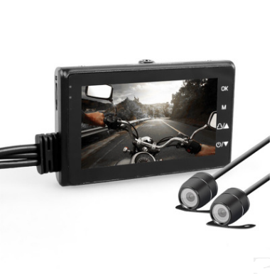 1080P Locomotive Motorcycle Driving Recorder Waterproof Front and Rear Double L Split Type