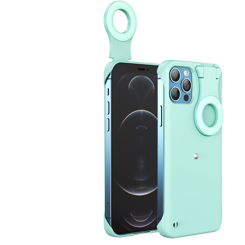 Mode Créativité Selfie Ring Flashing Light Mobile Phone Case