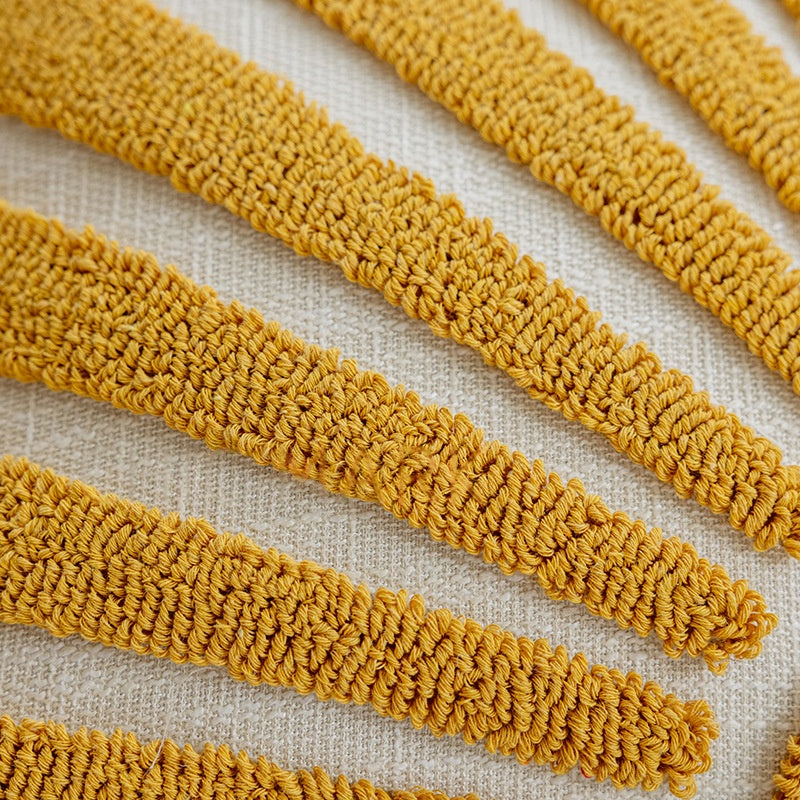 Coussin géométrique Tufted modèle salle boucle-pile Couverture d'oreiller