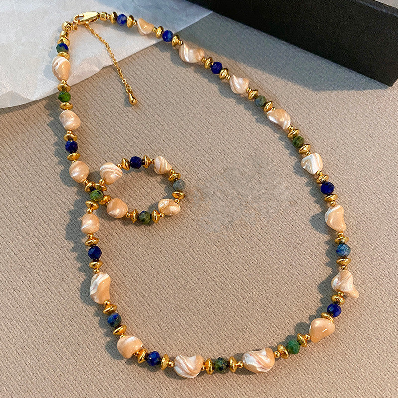 Pierre naturelle Perle Minimaliste Collier élégant