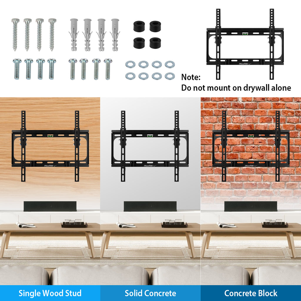 Support mural 1Pc TV Tilt Double bras Support TV VESA 400x400mm maximum pour les téléviseurs 26-55in