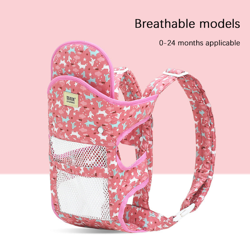 Porte-bébé multifonctions avec avant respirant et dos en été