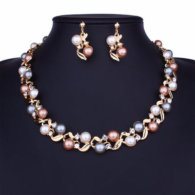 Collier et boucles d'oreilles Ensemble de bijoux Lady Temperament Ensemble