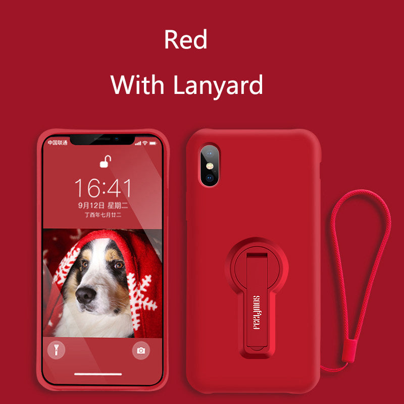 Vente anti-drop liquide stand téléphone mobile boîtier