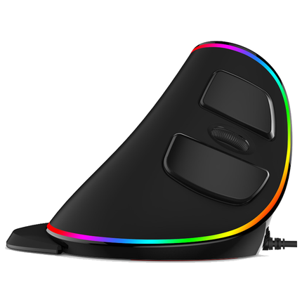 Escargot ergonomique vertical RGB Souris filaire à main anti-souris