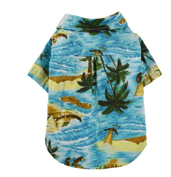 Vêtements de chemise de style chien hawaïen