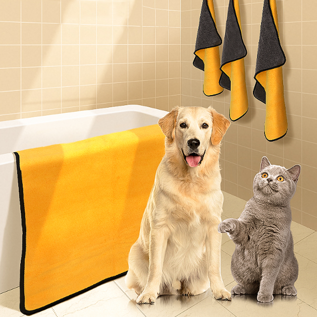 Serviette de bain absorbante pour chien