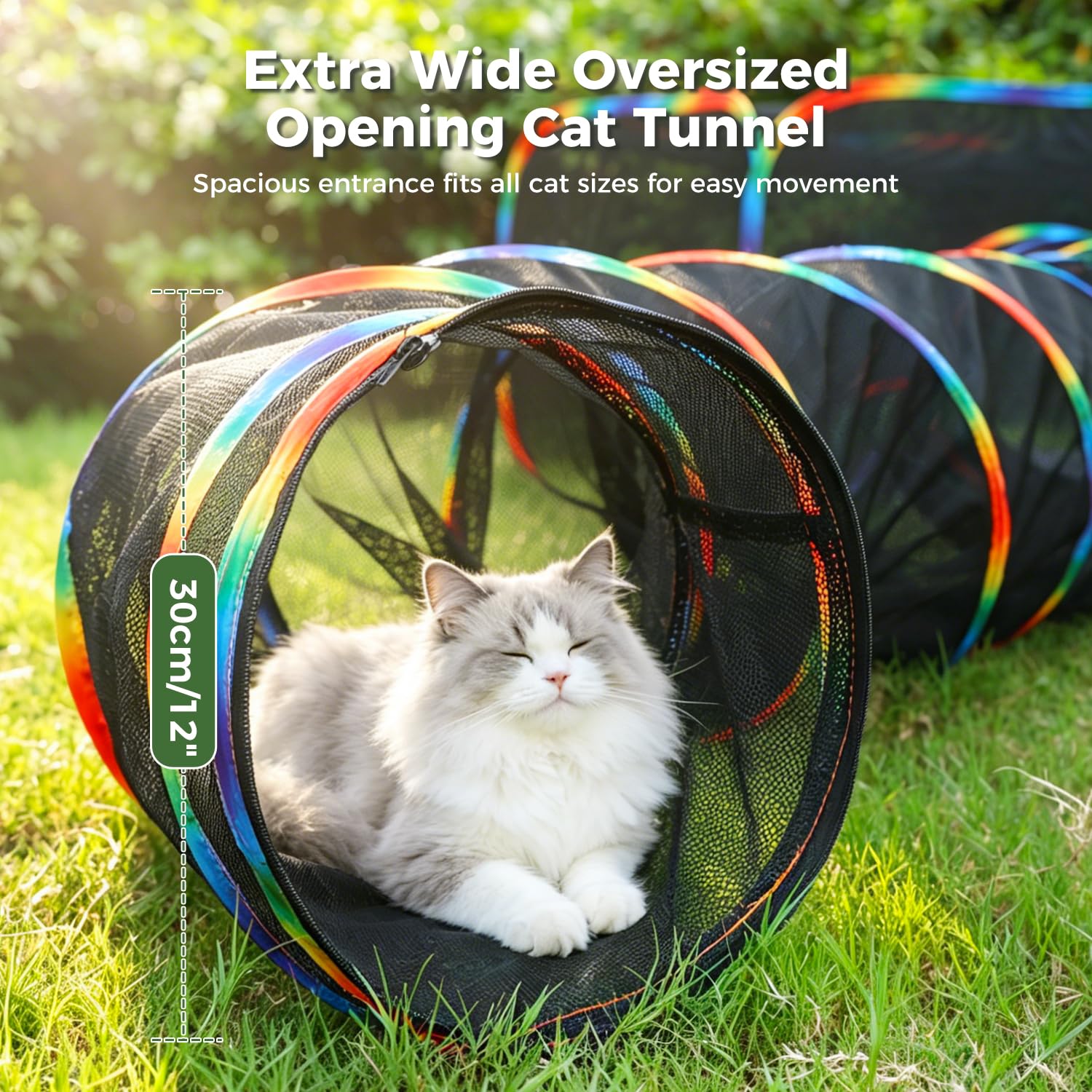Tunnel Cat extérieur Catio portable 2 En 1 Tente Cat & Jouer Tunnel Grand Collapsible Cat Incl