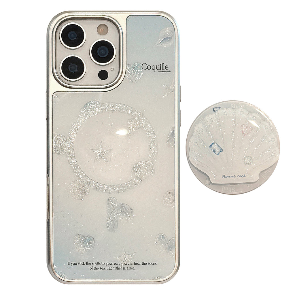 Deosa Marine Shell Magnetic Suction Bracket Étui de téléphone tout compris