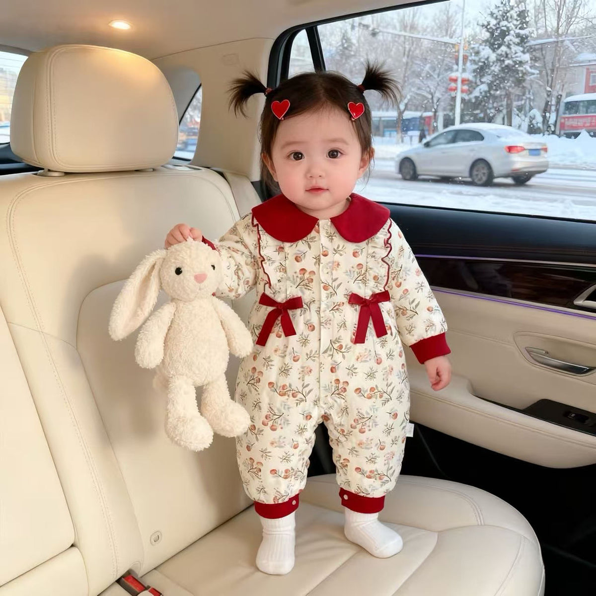 Bébé Cotton rembourré une pièce Combinaison pure coton Classe A Vêtements d'hiver chauds et extra-t