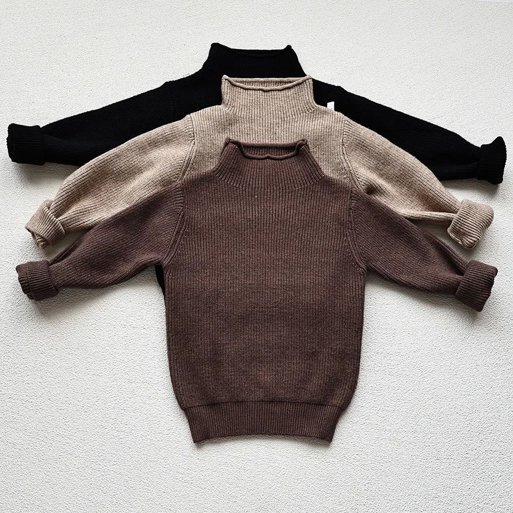 Chandail d'automne pour enfants Col roulé Garçon Pullover