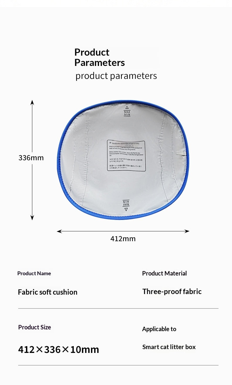 Pad de remplacement souple de protection pour boîte à litière intelligente