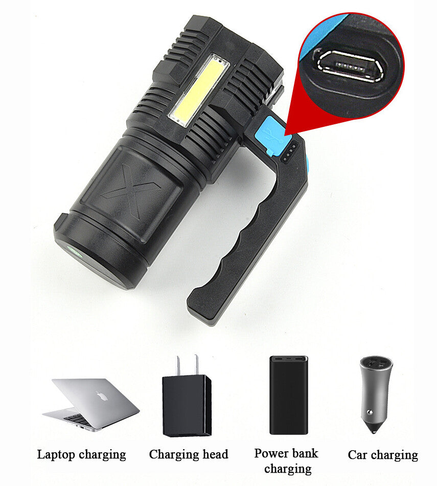 Super Bright 12000000LM LED Spotlight Handheld Camping Searchlight Torch